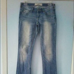 Hollister light wash distressed jeans